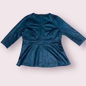 Lane Bryant, 3/4 Sleeve Blouse, Blue, Size 14/16, Women's